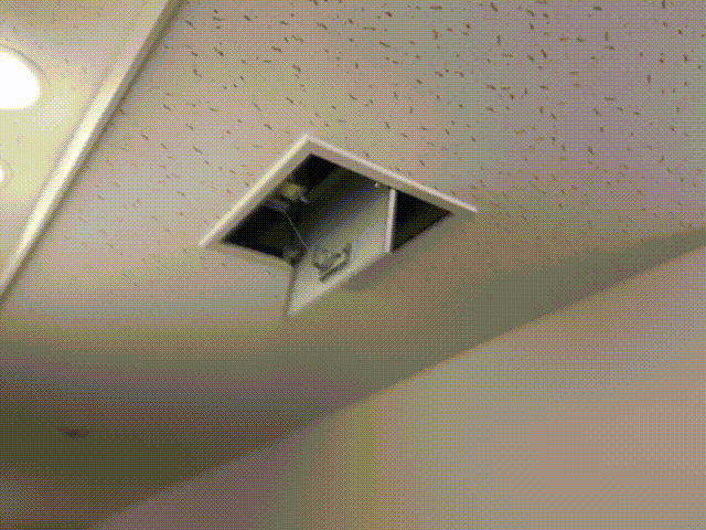 排煙口を閉めた時