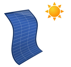 ペロブスカイト太陽電池の応用についてのイラスト